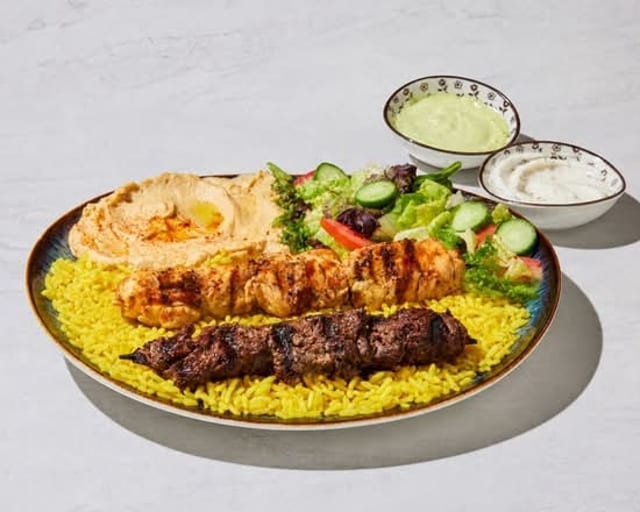 Chicken & Beef Plate.
